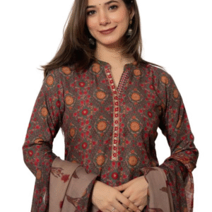 Womens Rayon Blend Floral Straight Printed Suit